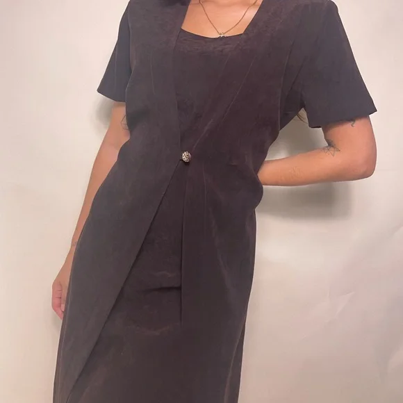neutral knit dress Neutral Striped Knit Dress Large